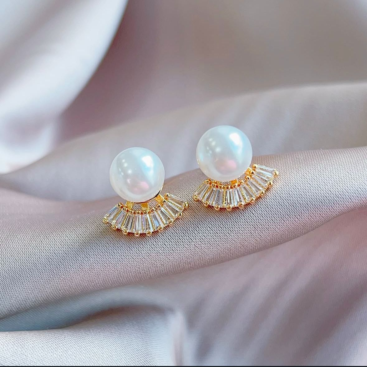 Aretes de Perla Blanca